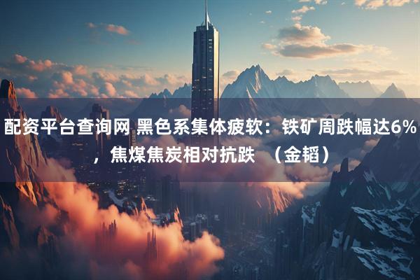 配资平台查询网 黑色系集体疲软：铁矿周跌幅达6%，焦煤焦炭相对抗跌  （金韬）